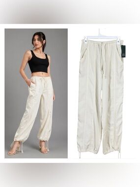 Womens Linen Pants XXS Oversized Beachy Resort Coastal Euro Summer New